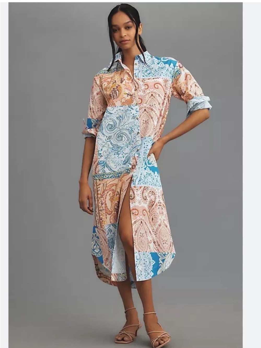 MAEVE The Soren Long-sleeve Shirt Dress
